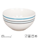 14cm Ceramic Bowl with Blue Hand Painted Circles