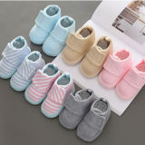 Guangzhou Manufacturer Newborn Soft Sole Blue Suede Baby Shoes