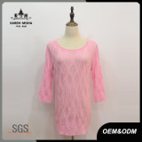 Women Custom Half Sleeve Pink Sweater Dress