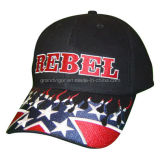 Custom Cotton Baseball Hat with Flag Embroidery
