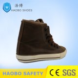 High-Top Brown Color Men Vulcanized Canvas Casual Shoes