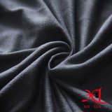 Dark Knitted Peach Polyester Suede Fabric for Garment/Boots