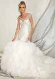 Beaded Organza Sleeveless Wedding Dresses (WMA036)