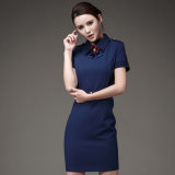 Lady Clothing Office Bodycon Dresses Short Sleeve Career Dress