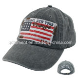 Washed Pigment Dyed Print Applique Embroidery Baseball Cap (TMB0730)