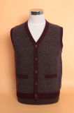 Yak Wool Cardigan Waistcoat/Cashmere Sweater/Knitwear Clothing/Yak Wool Garment/ Fabric/Wool Textile