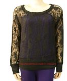 Women's Woven Blouse with Lace (RTB14072)