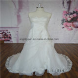 Organza Lace Strapless Bridal Gown