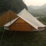 100% Cotton Canvas Outdoor Glamping Event Tent 5m Glamping Bell Tent with Awning