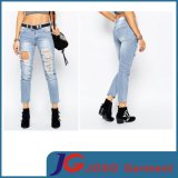 Trendy Begging Denim Jeans Women Jean Tall (JC1360)