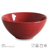 Solid Red Swirl ceramic Bowl
