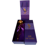 Golden Carnation Packaging Box with Paper Bag