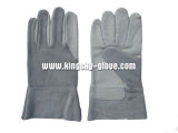 Cow Grain Palm Split Leather Back Welding Work Glove--9981