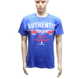 Blue Plain Cotton Wholesale Pre-Shrunk T-Shirt for Men