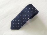 Men's High Quality Navy Colour Flower Design Jacqaurd Silk Neckties