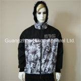 Quality Fashion Printed Mens Hooded Windbreaker Jackets with Cotton Lining