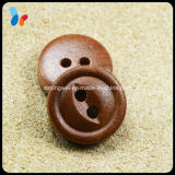 Round Eye Shape Two Holes Brown Wood Sew on Button