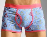 2015 Men's Underwear Boxer with Print Fly Open 112306