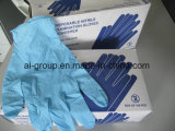 9 Inch Length Blue Nitrile Examinaiton Gloves for Medical Use