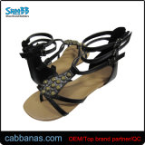 Jeweled Black Platform Sandals for Girl