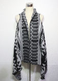 Women Fashion Jacquard Acrylic Knitted Winter Warm Shawl Vest (YKY4496)
