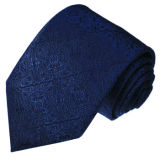 New Fashion Navy Blue Turkey Flower Pattern Men's Ilk Neckties