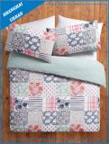 Spring Floral Patchwork Printed Cotton Duvet Cover Set
