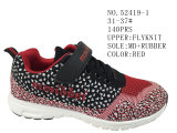 Three Color Fly Knit Kid Sport Stock Shoes 31-37#