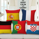Cotton Linen Flag Printed Cushion Cover Without Stuffing (35C0174)