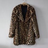 Leopard Long Faux Fur Jacket Coat