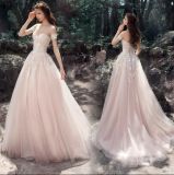 Lace Formal Bridal Gown Blush Tulle Wedding Dress 2018 A134