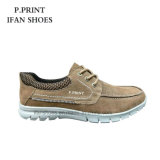PU Leather and Mesh Upper Men Sport Shoes
