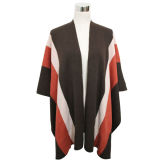 Lady Fashion Pashmina Acrylic Knitted Winter Stripe Shawl (YKY4401)