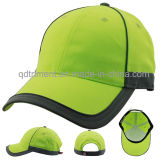 Outdoor Reflective 100% Polyester Neon High Visibility Baseball Cap (TMB0682)