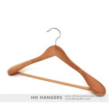 Wholesale Classic Big Shoulder Natural Wooden Clothes Hanger Hangers for Jeans