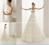 Spaghetti Ball Gowns Tiered Court Train Wedding Dresses Z8042