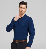 2017 Fashion 100%Cotton Long Sleeve Men's Polo Shirt