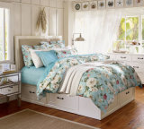 Textile 100% Cotton High Quality Bedding Set for Home/Hotel Comforter Duvet Cover Bedding Set (peony&blue)