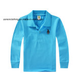 Children Pure Color Long Sleeve Polo T-Shirt