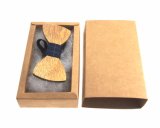 Wedding Celebration Men's Wooden Custom Bow Tie with Paper Gift Box