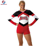 Custom 100% Polyester Long Sleeves Printing Cheerleading Set Sexy Wholesale