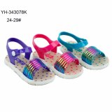 Colorful Candy Child Flat Printing PVC Girls Sandal
