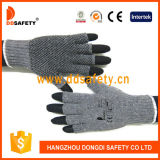 Ddsafety 2017 Knitted Black PVC Gloves