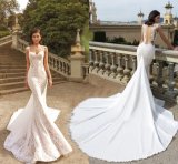 2018 Backless Bridal Gowns Mermaid Lace Tulle Wedding Dress Ld181
