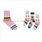 Distressed Faded Socks Stripes Odd Colored Knitting Children Socks