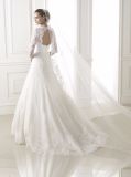 Hollow Back Lace Long Sleeve Wedding Dresses