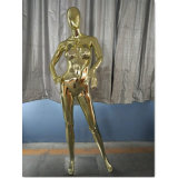 Chrome Golden Female Shinning Glolden Plastic Plated Mannequin