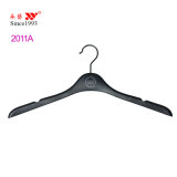 17 Inches Brand Custom Logo Black Pplastic Coat Hangers for Shop Display