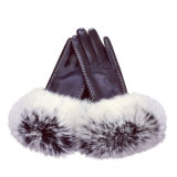 Rex Rabbit Fur and Sheepskin Gloves with Famous Brand Style