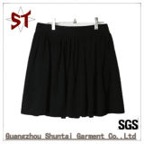 Custom Made Women Black Half-Waist Pleated Skirt